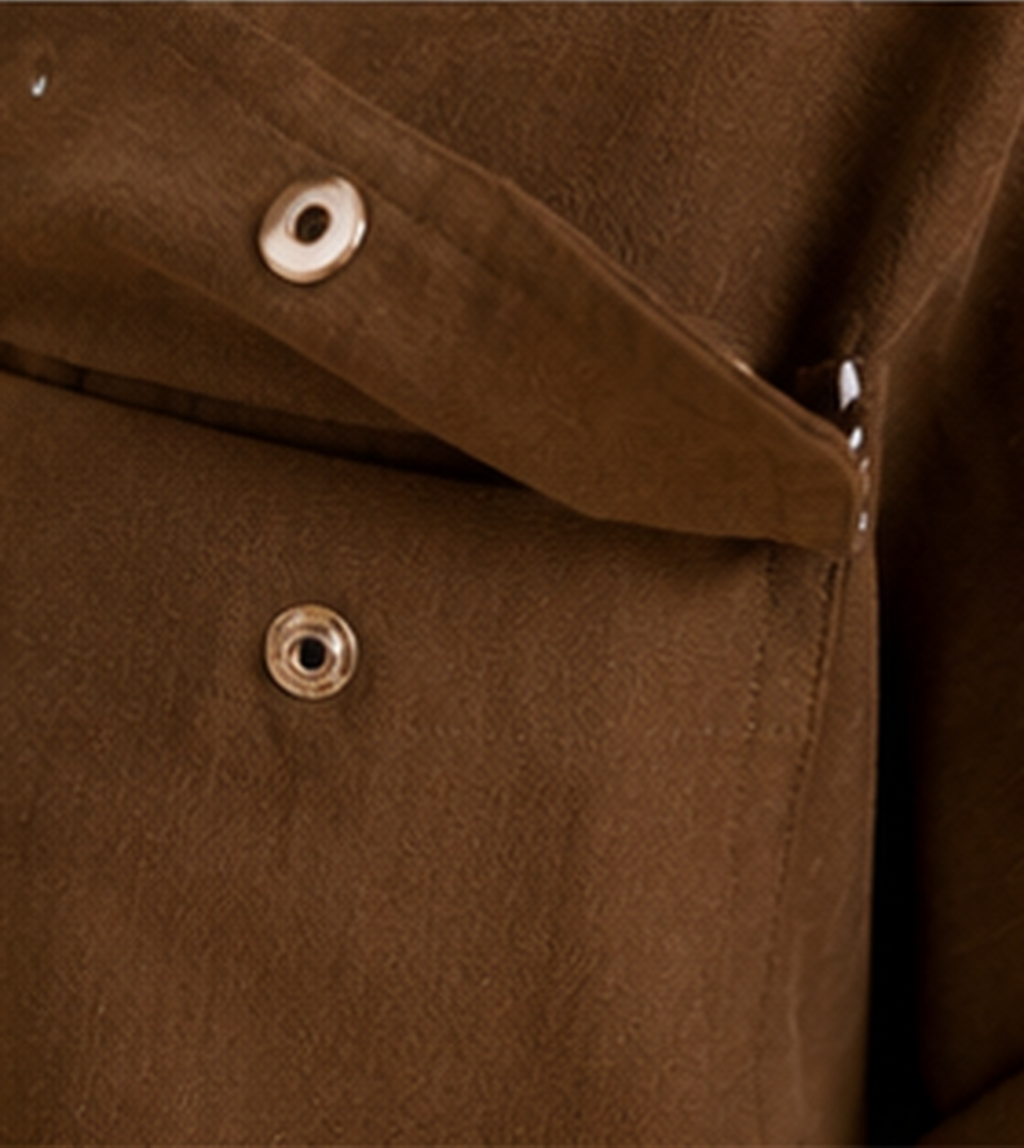 Brown Utility Detail Shirt