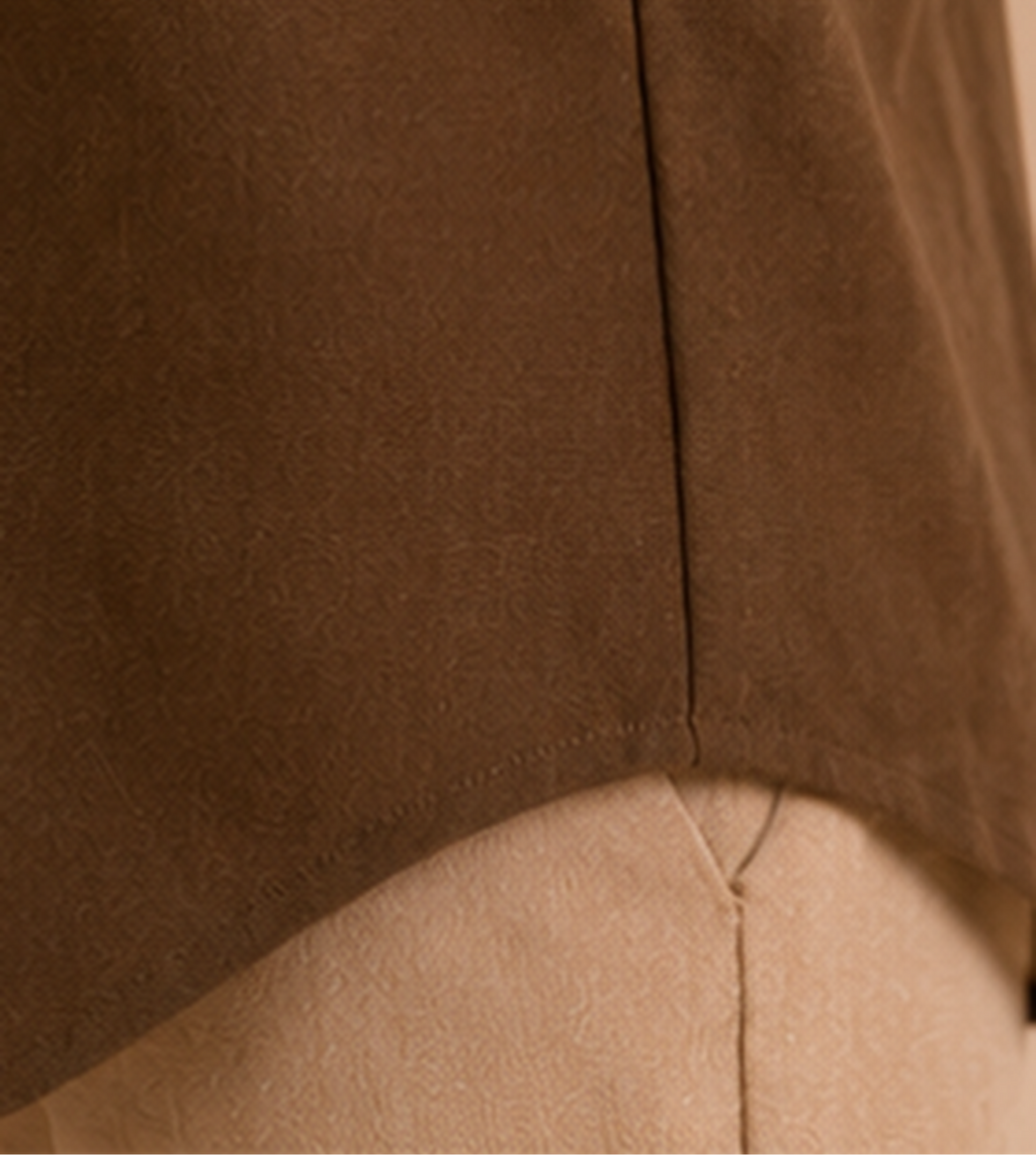 Brown Utility Detail Shirt