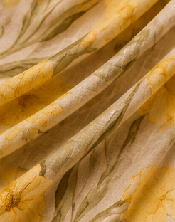 Yellow Bloom Asymmetric Two-Piece Set