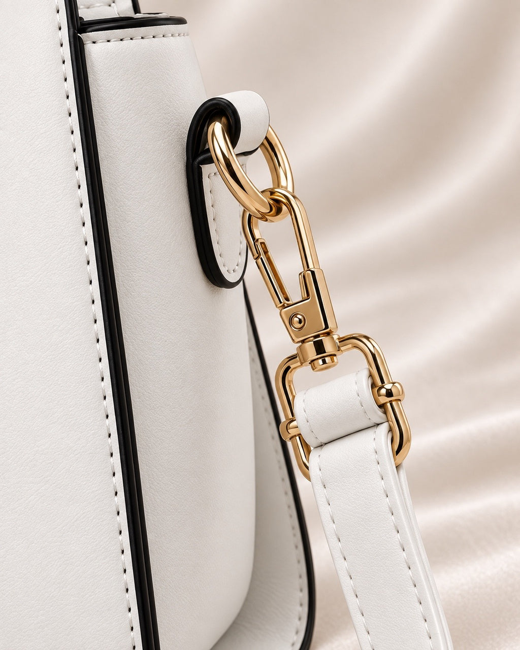 Luna Gold Cat Handle Structured Bag