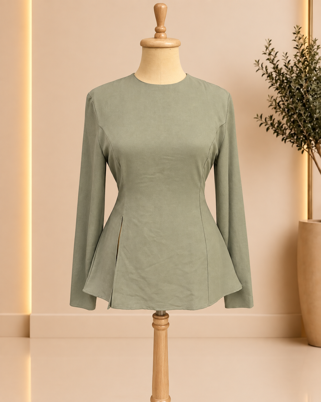 Sage Sculpted Wide-Leg Set