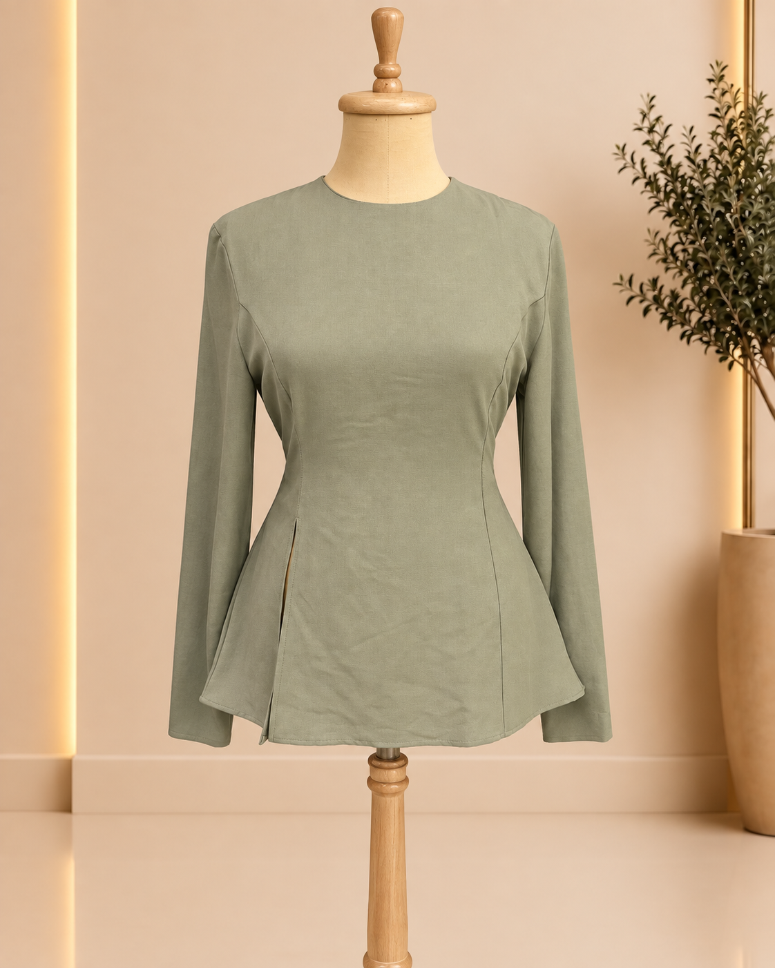 Sage Sculpted Wide-Leg Set