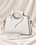 Luna Gold Cat Handle Structured Bag