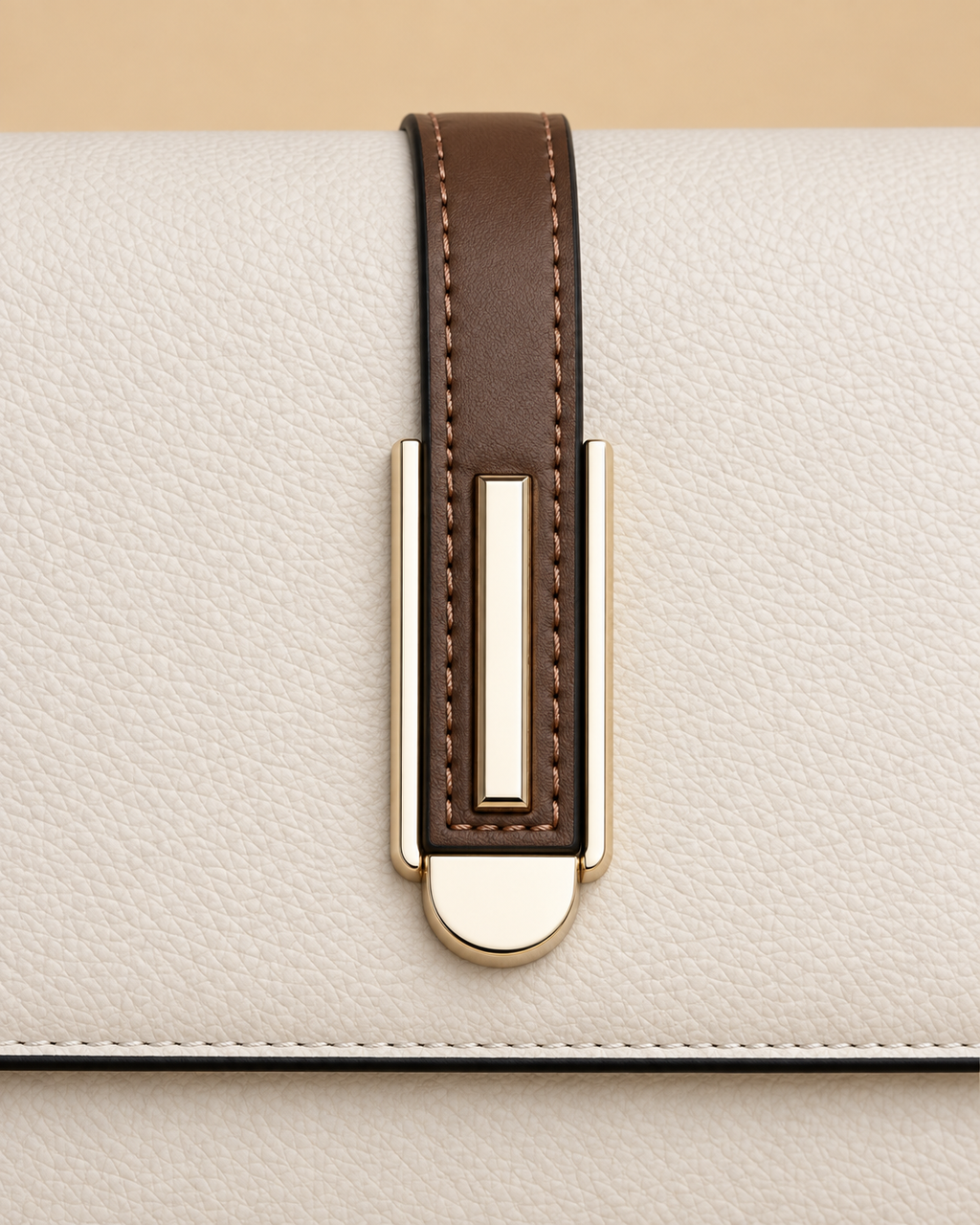 Ivory & Mocha Contrast Crossbody Bag