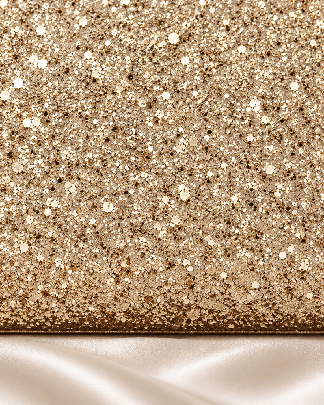 Golden Sparkle Oval Handle Evening Bag