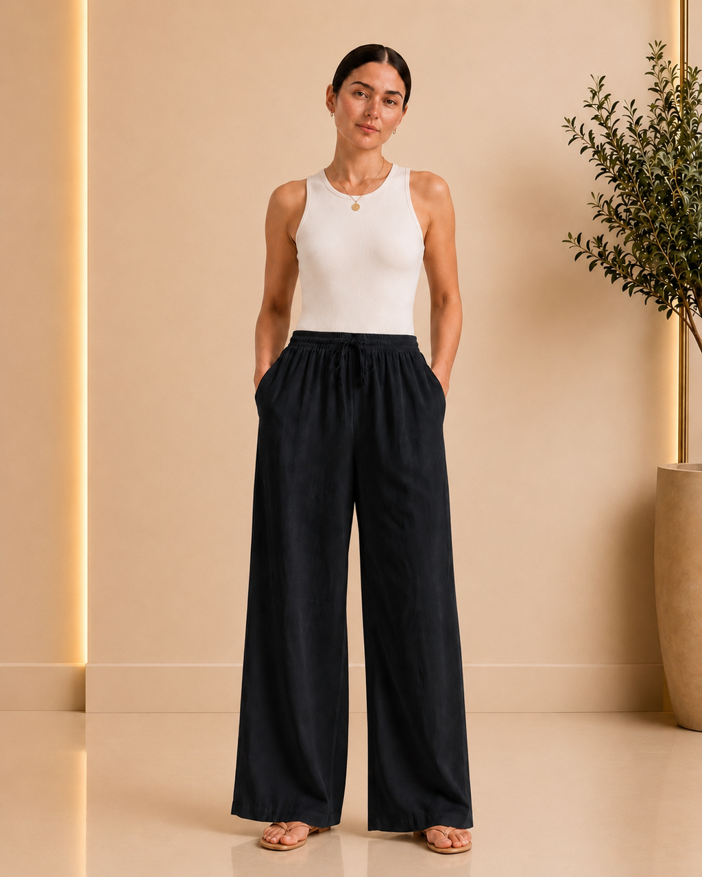 Relaxed Drawstring Pants