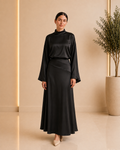 Black Satin Elegance Set