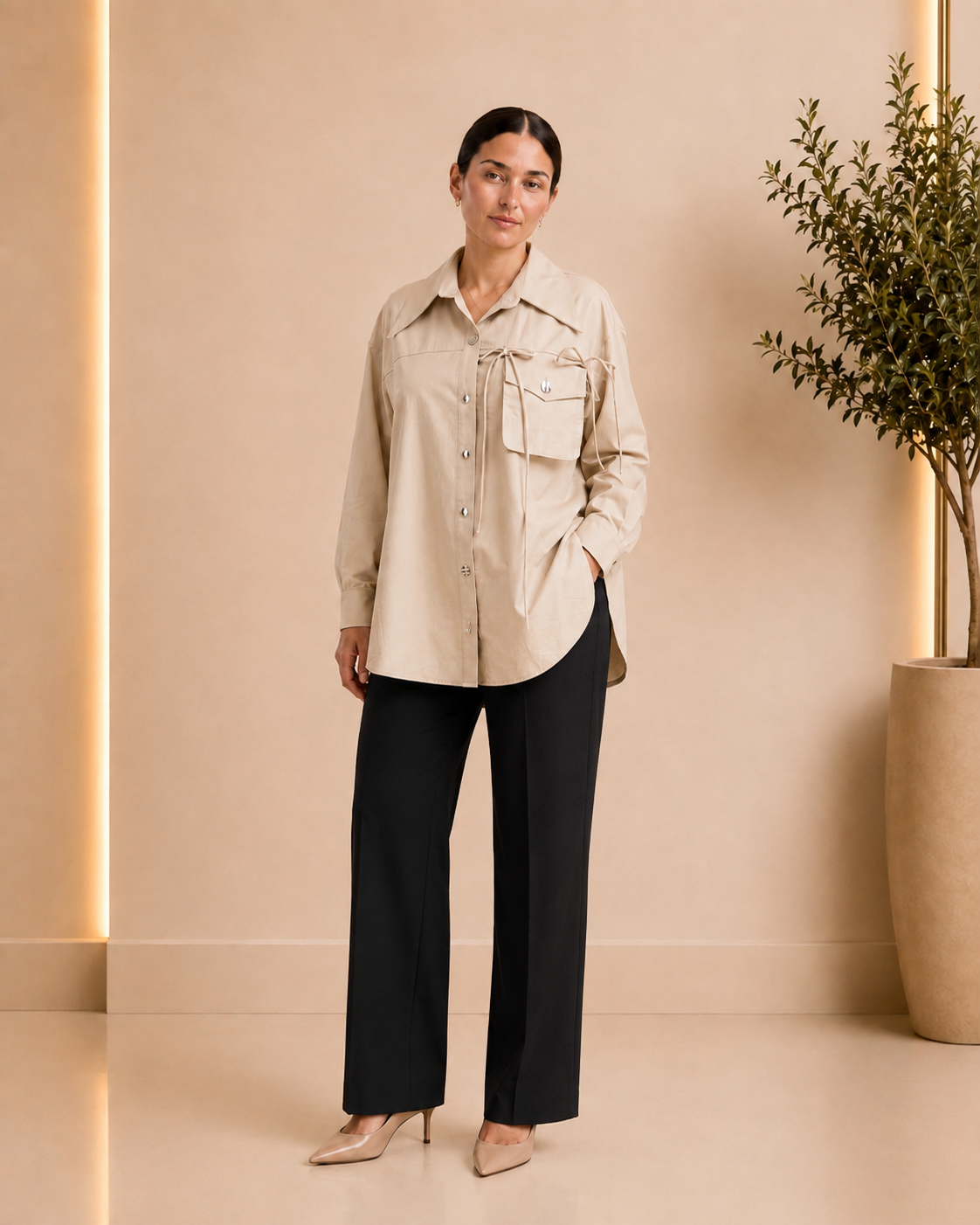 Tie-Pocket Utility Shirt