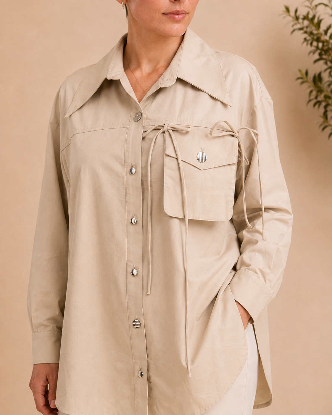 Tie-Pocket Utility Shirt