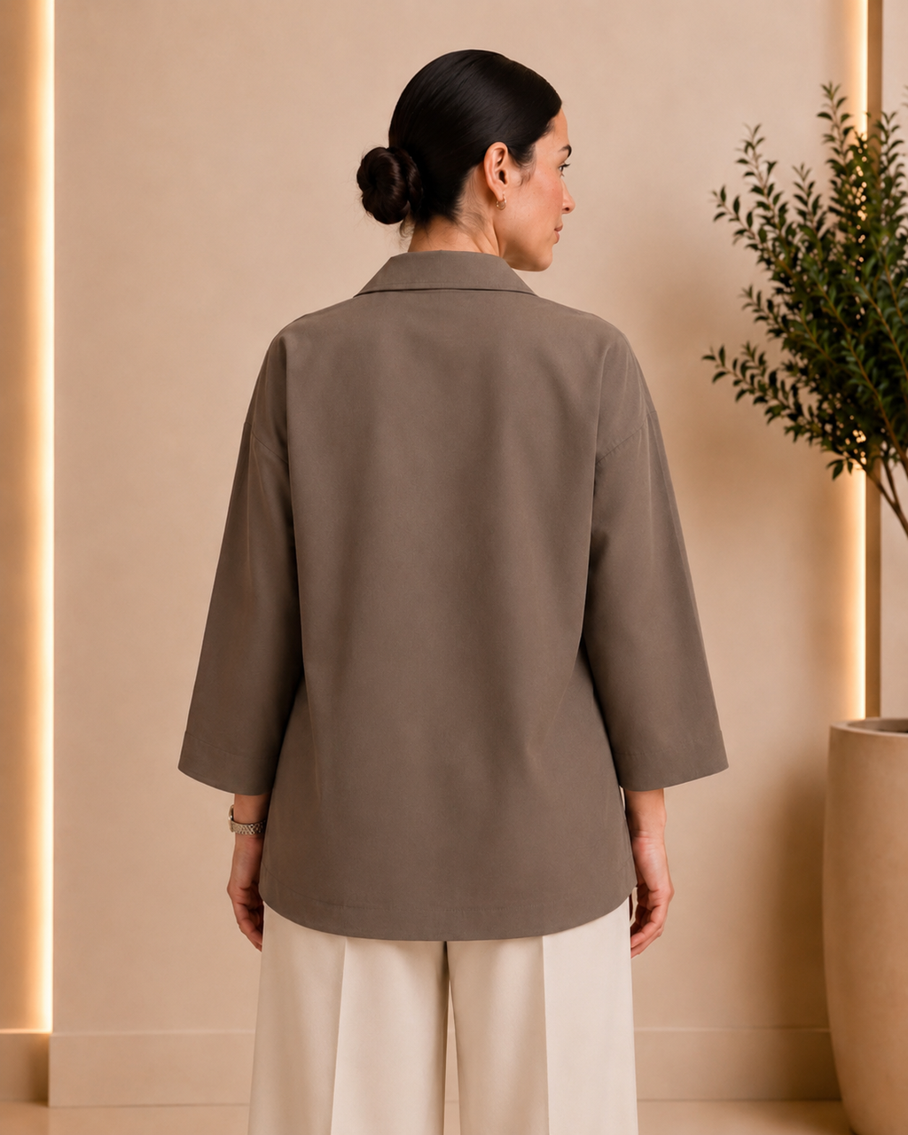 Mocha Utility Buckle Shirt