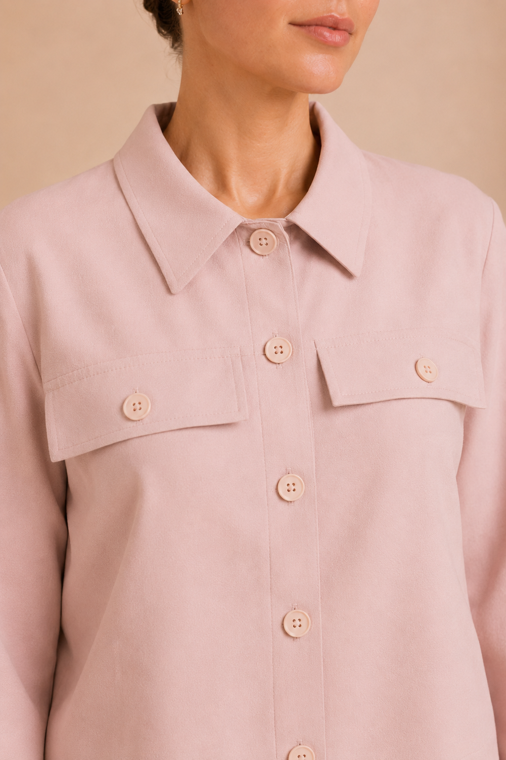 Blush Pink Two-Piece Skirt Set