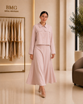 Blush Pink Two-Piece Skirt Set