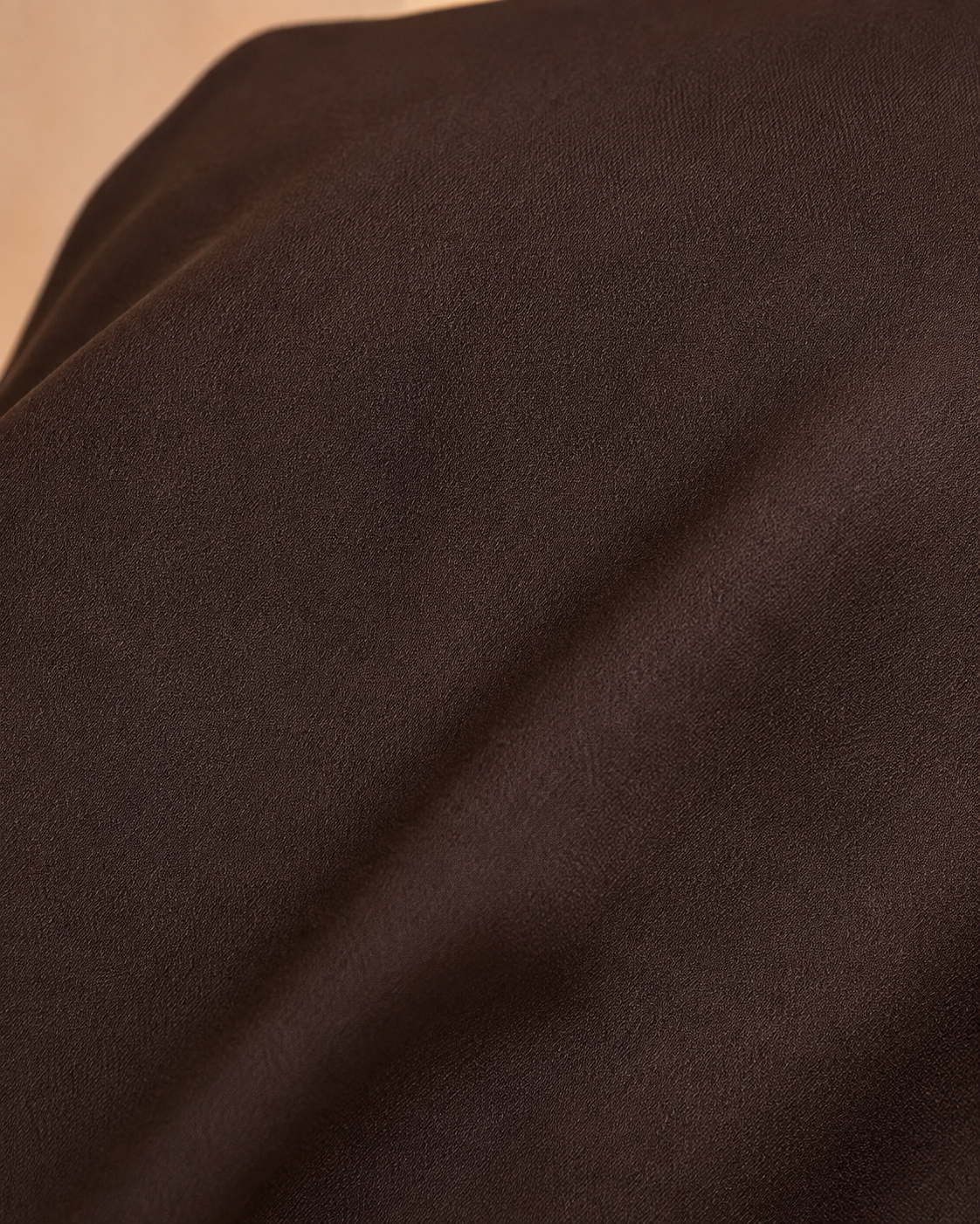 Chocolate Brown Lace-Trim Draped Dress