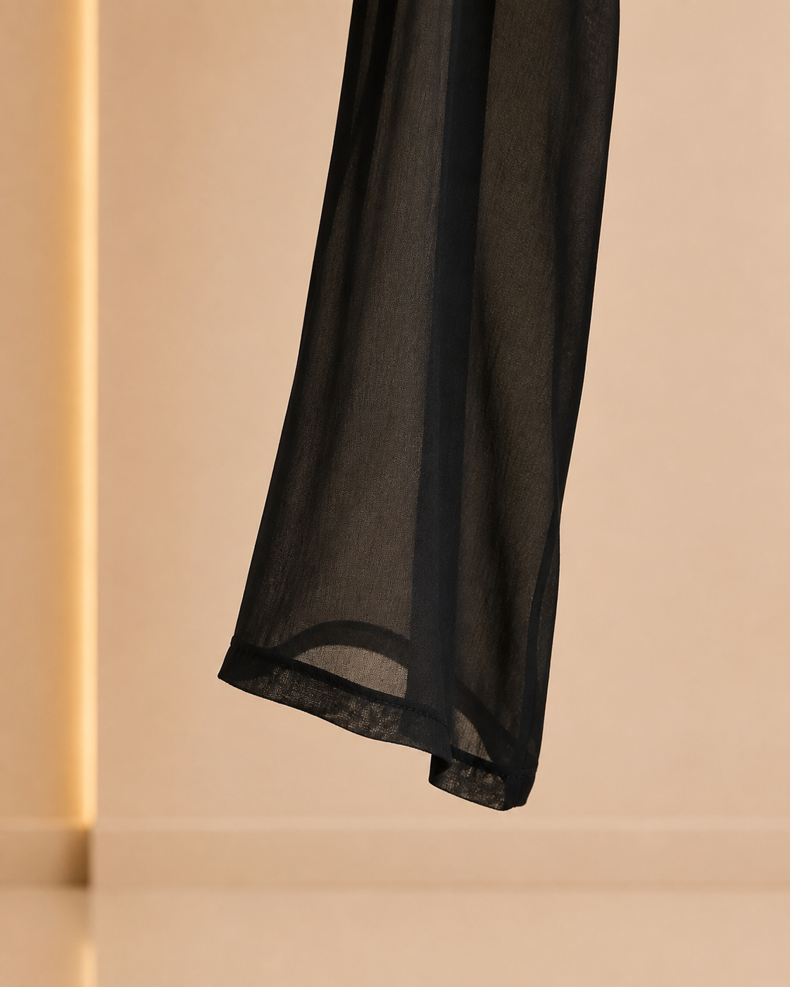 Metallic Lace Layered Black Shirt