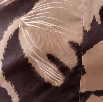 Mocha Bloom Satin Wrap Dress