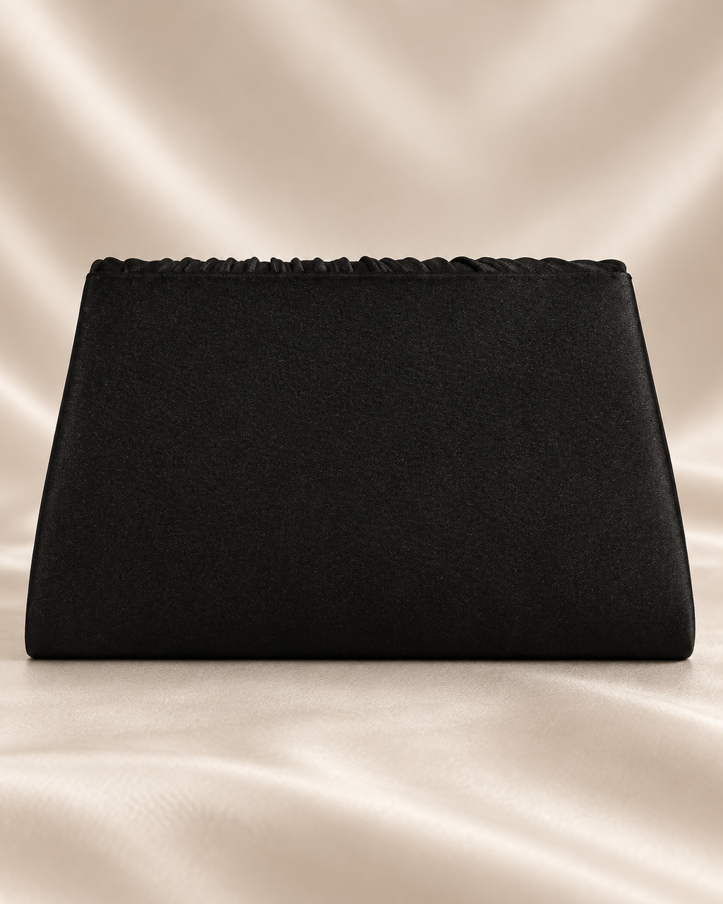 Midnight Crystal Pleated Clutch