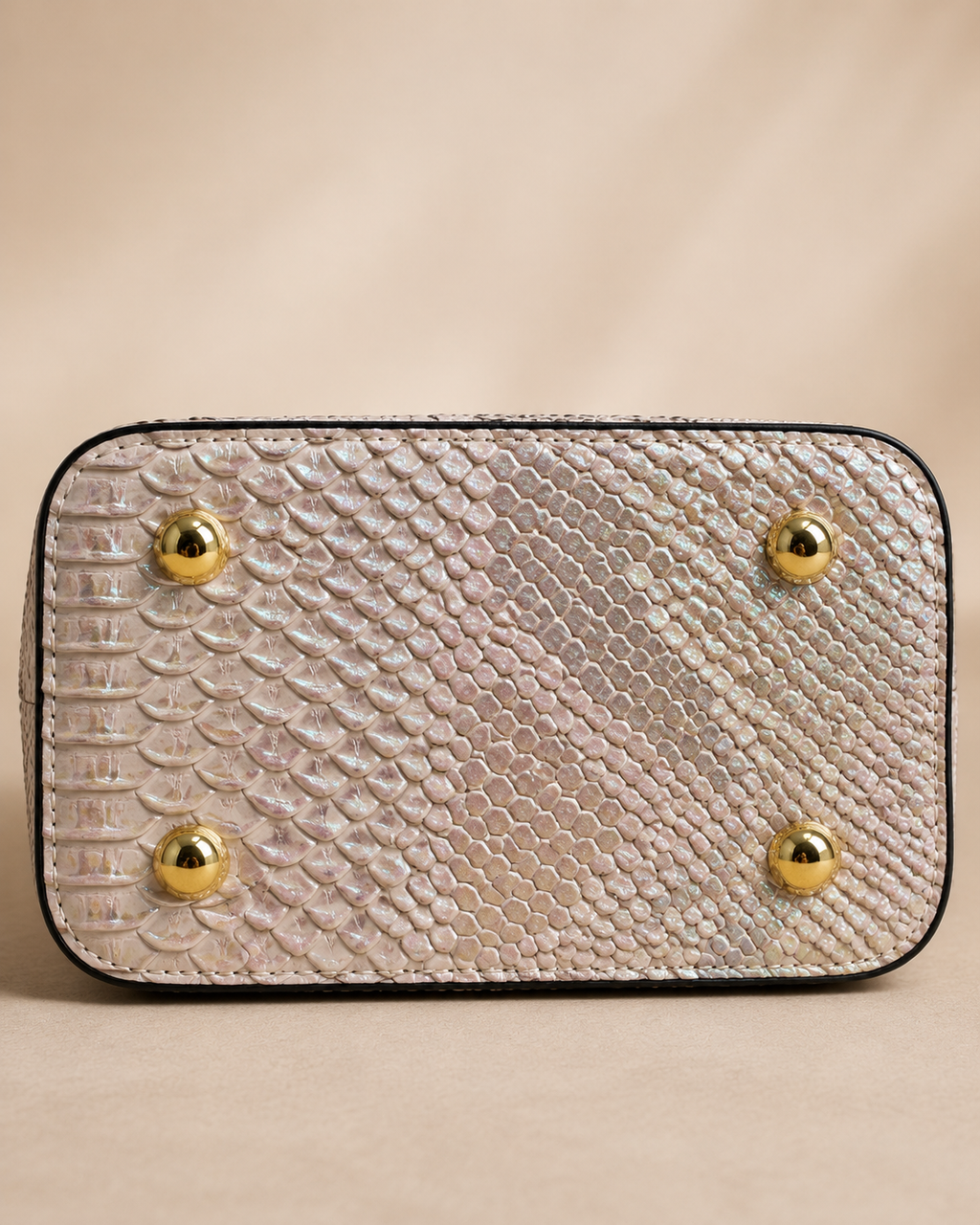 Iridescent V-Lock Top Handle Bag