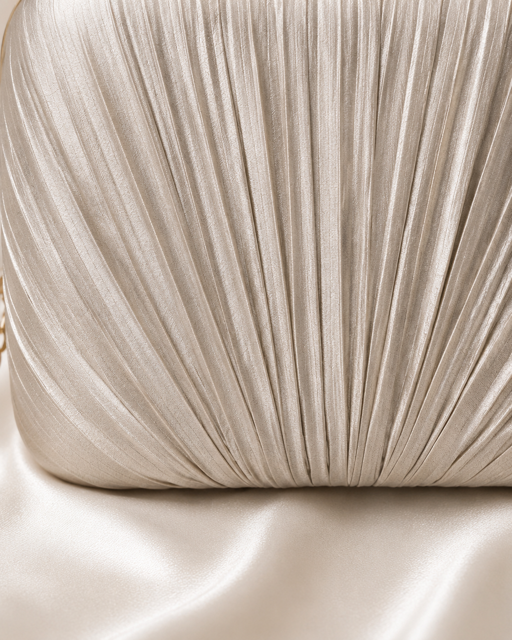 Champagne Crystal Floral Clutch