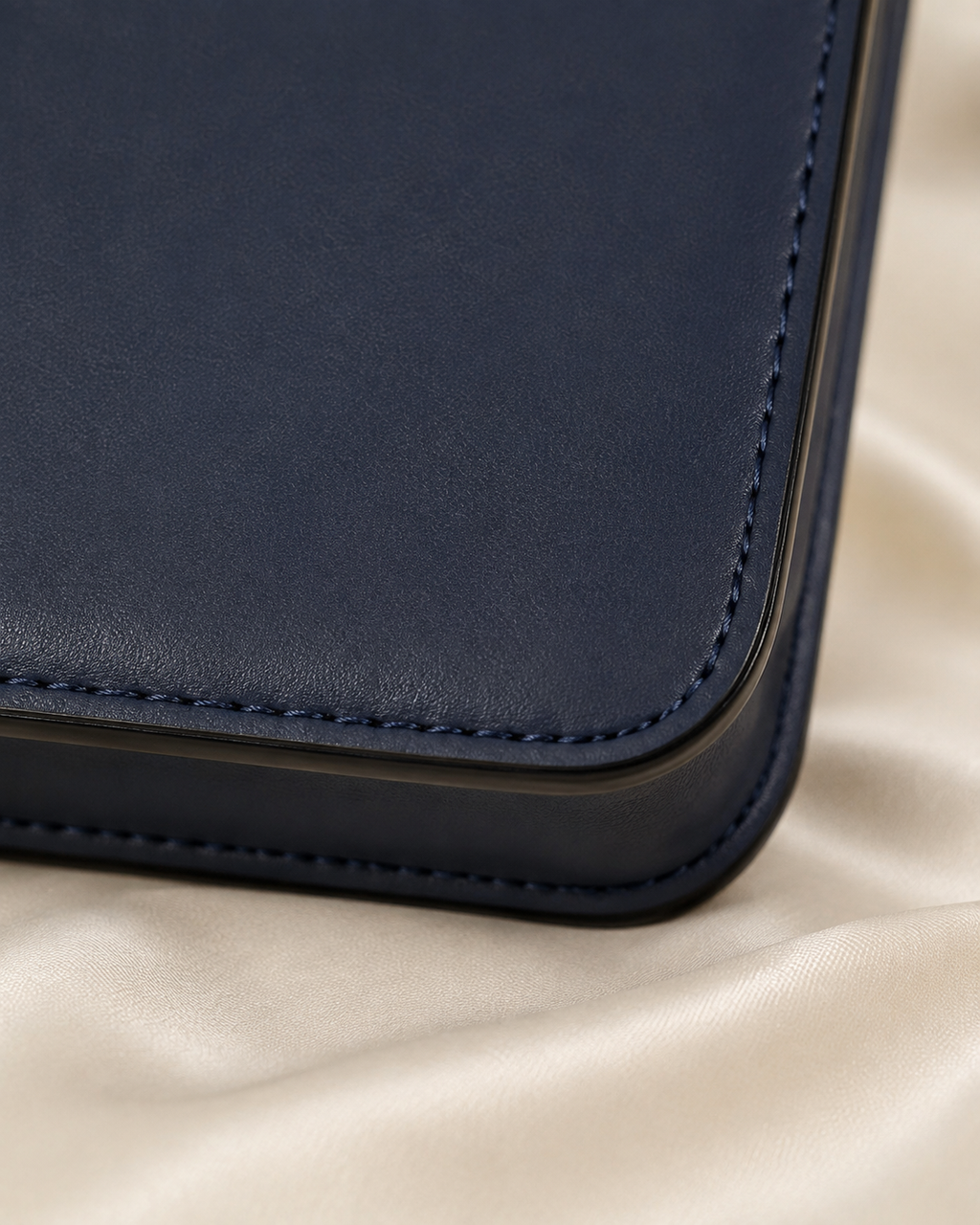 Navy Geometric Clasp Handbag