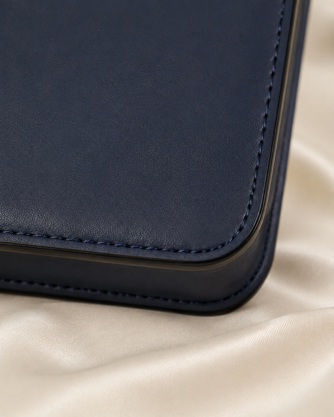 Navy Geometric Clasp Handbag