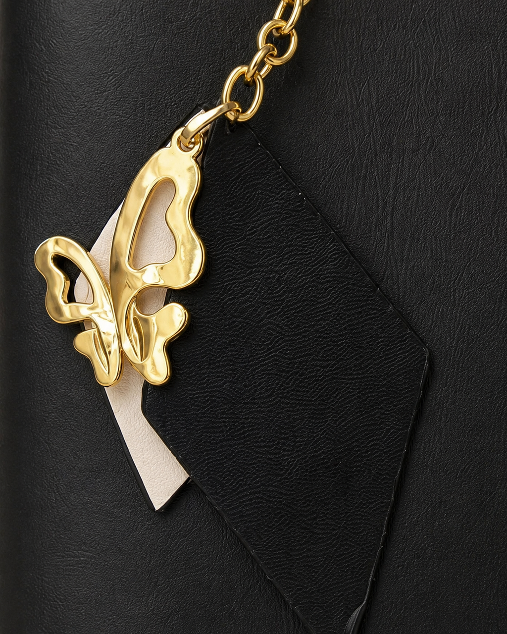 Tricolor Butterfly Charm Handbag