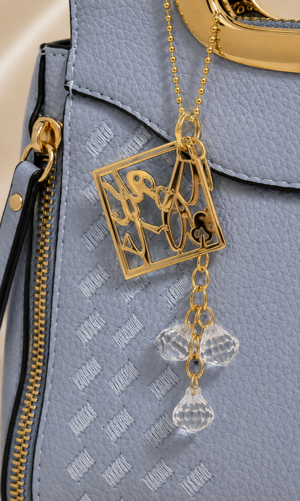 Danbaoly Blue Handbag with Matching Pouches