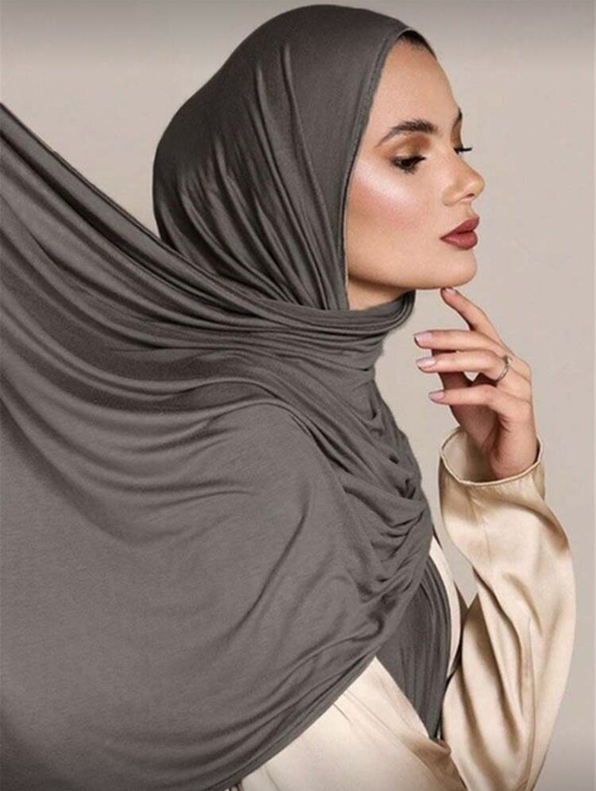 Charcoal Grey Essential Jersey Hijab