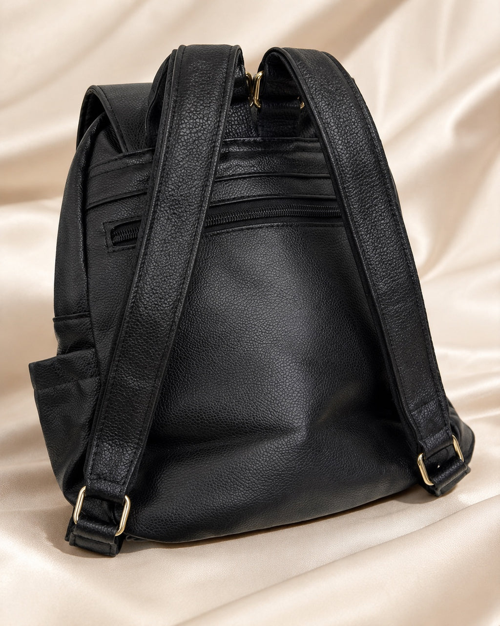 Black Cat Charm Backpack back view