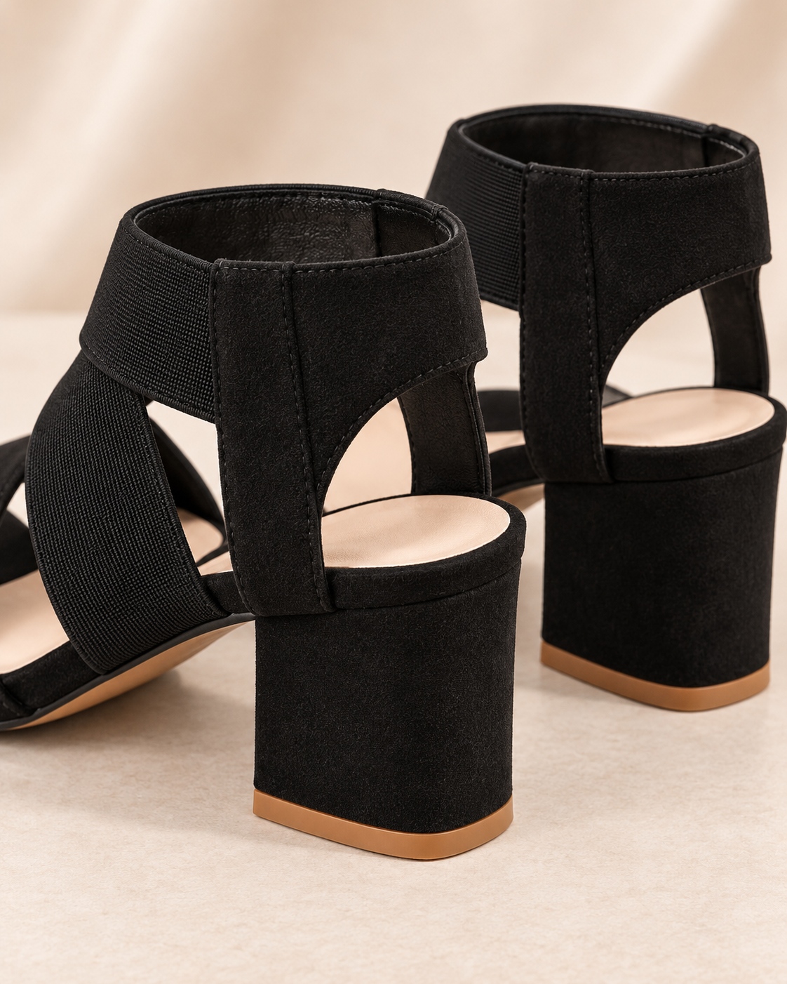 Ankle and open heel construction detail