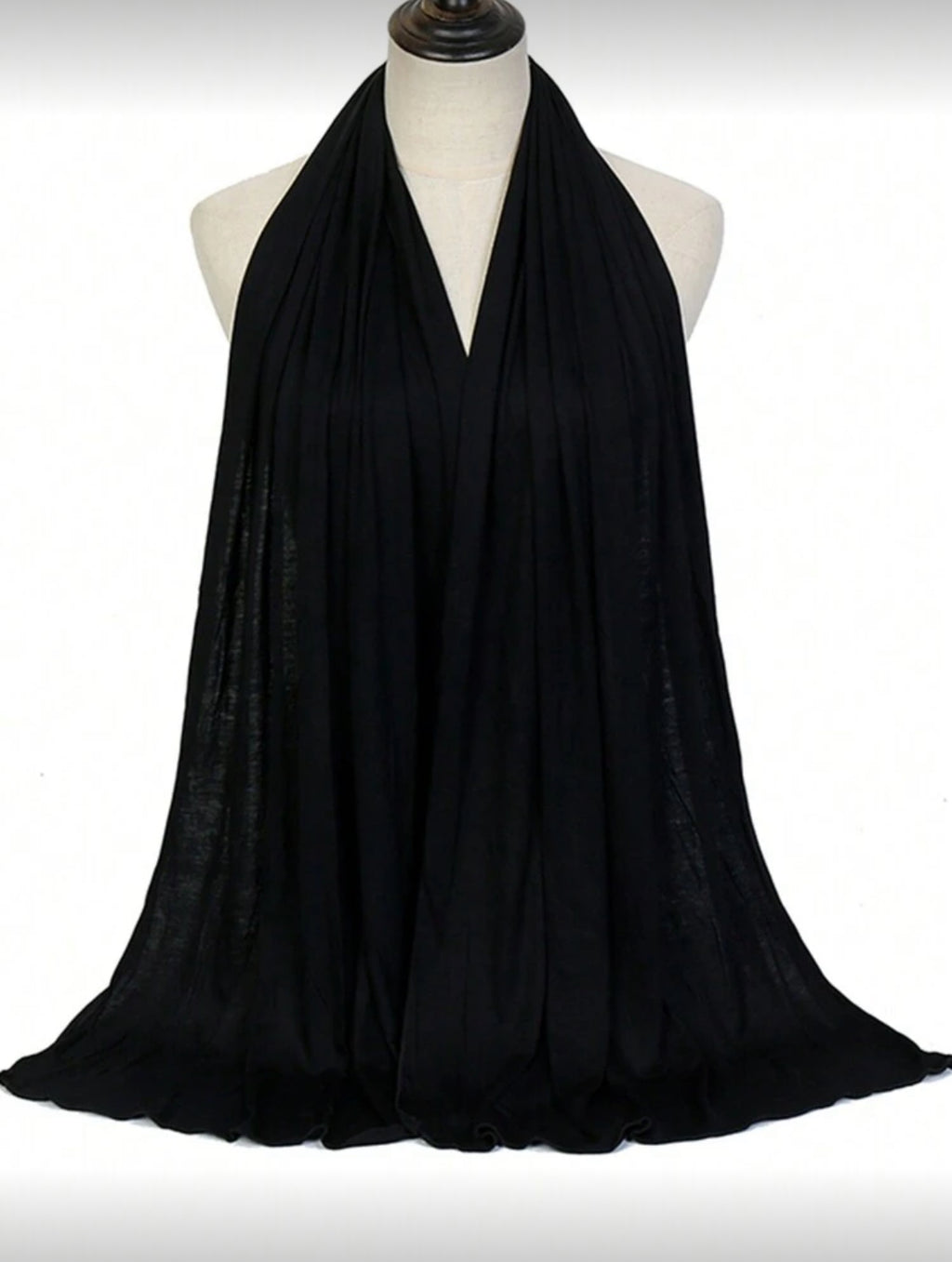 Black jersey hijab fabric