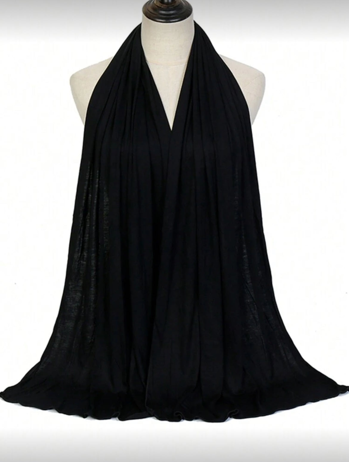Black jersey hijab fabric