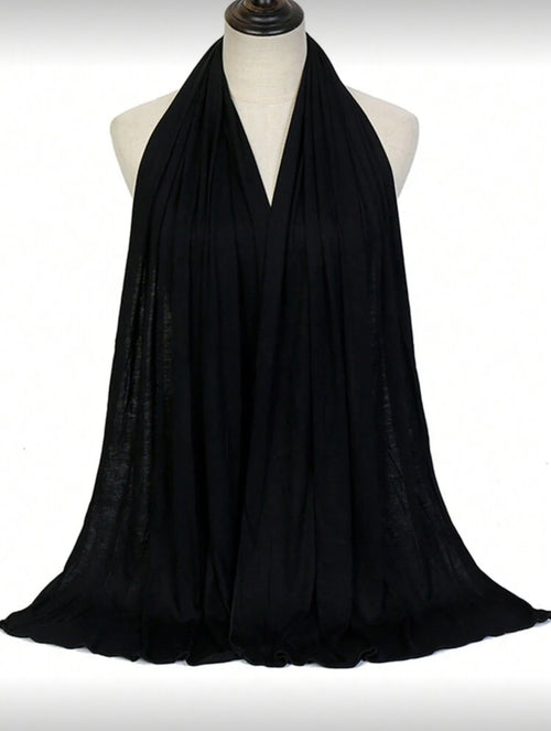 Black jersey hijab fabric