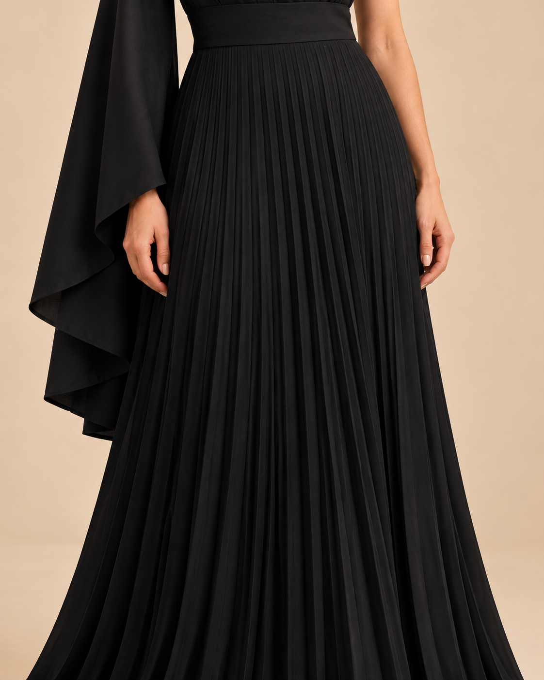 Pleated skirt detail