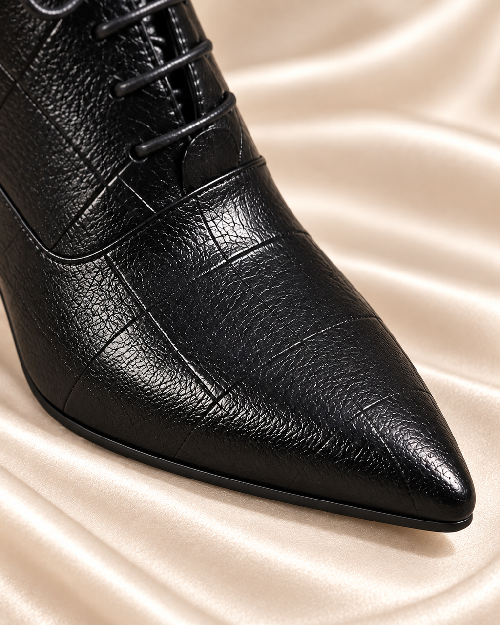 Pointed toe and panel detail