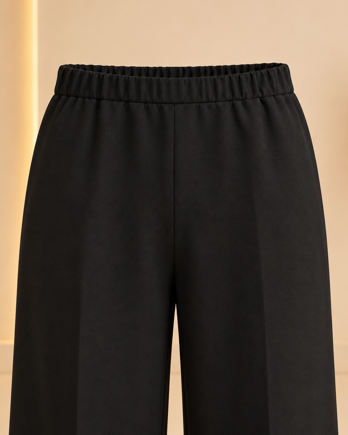 Trouser elastic waistband detail