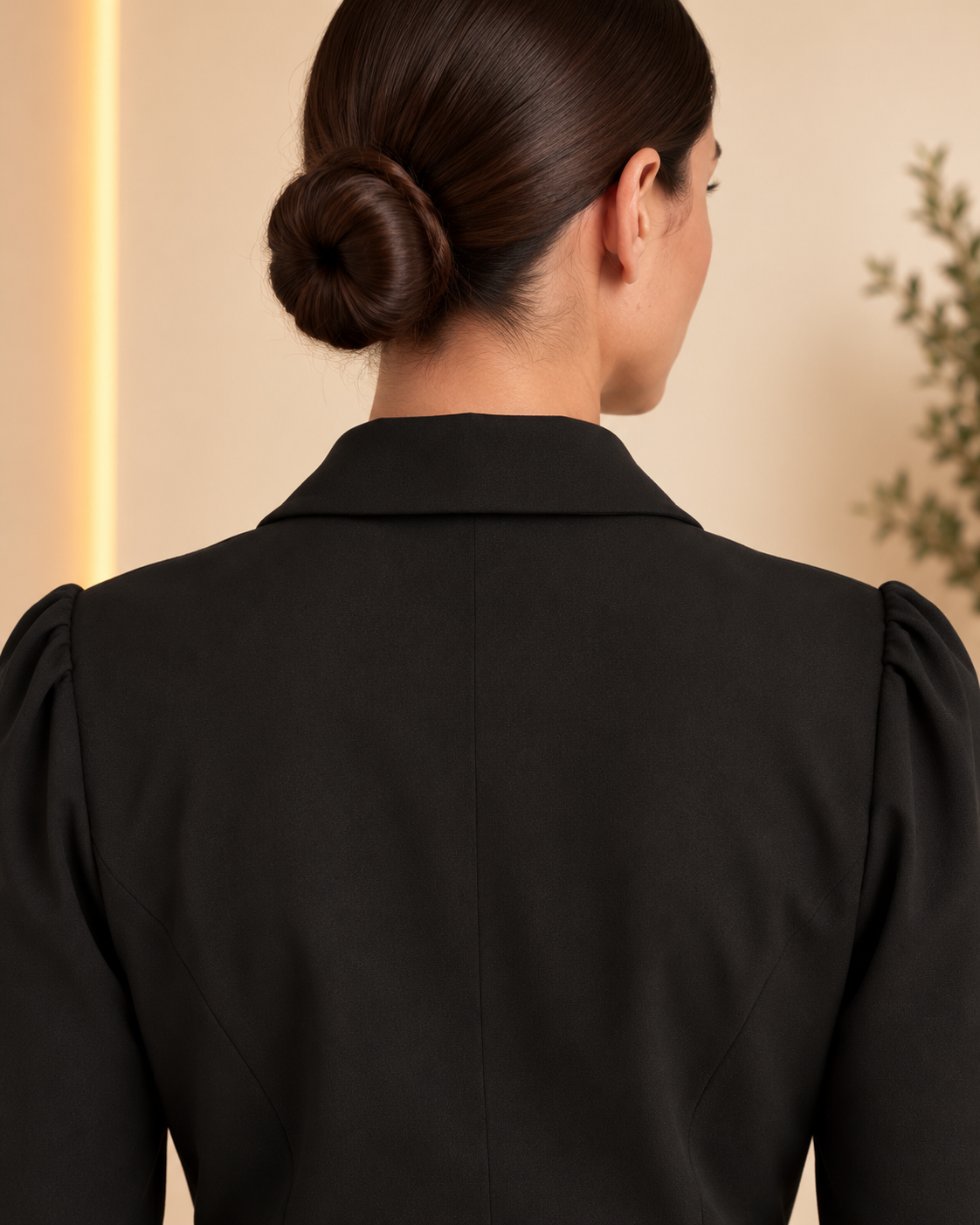 Back neckline and seam detail