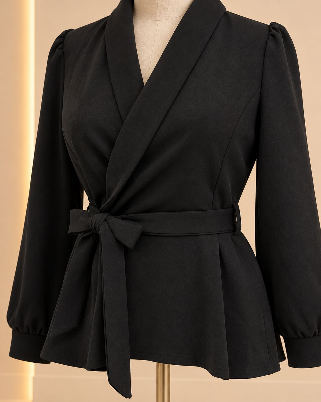 Waist tie and belt loop detail