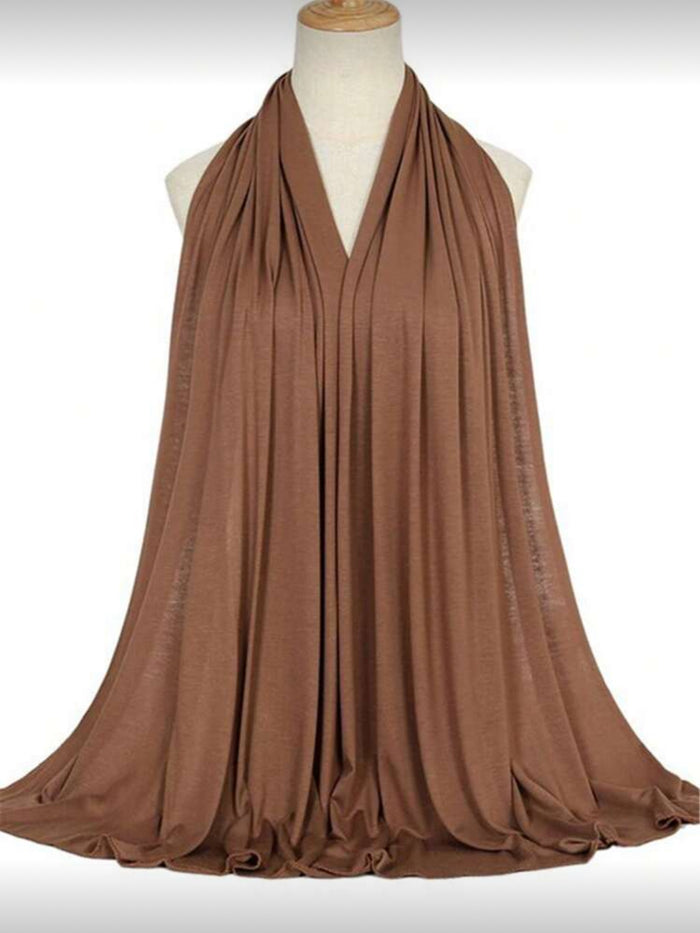 Brown Jersey Hijab Scarf