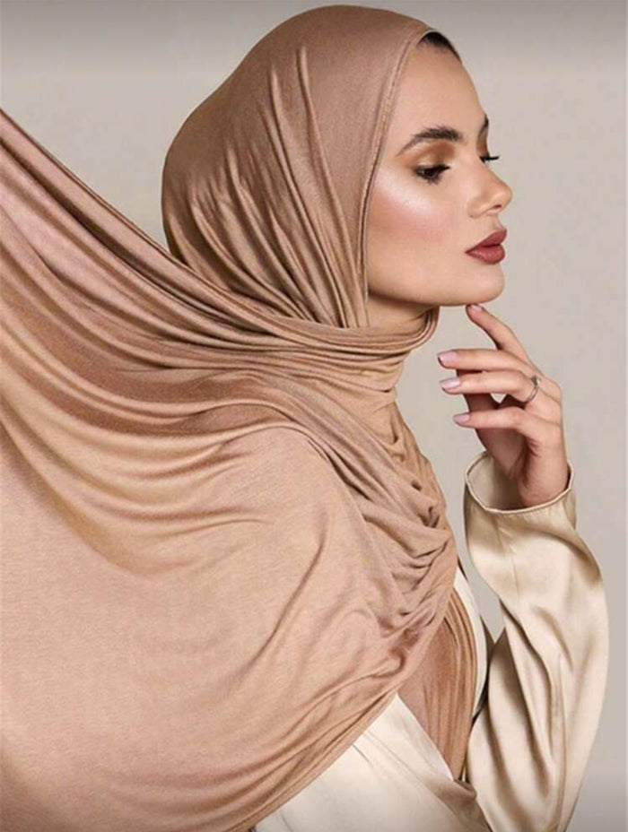 Camel Jersey Hijab Scarf | طرحة جيرسي كاميل