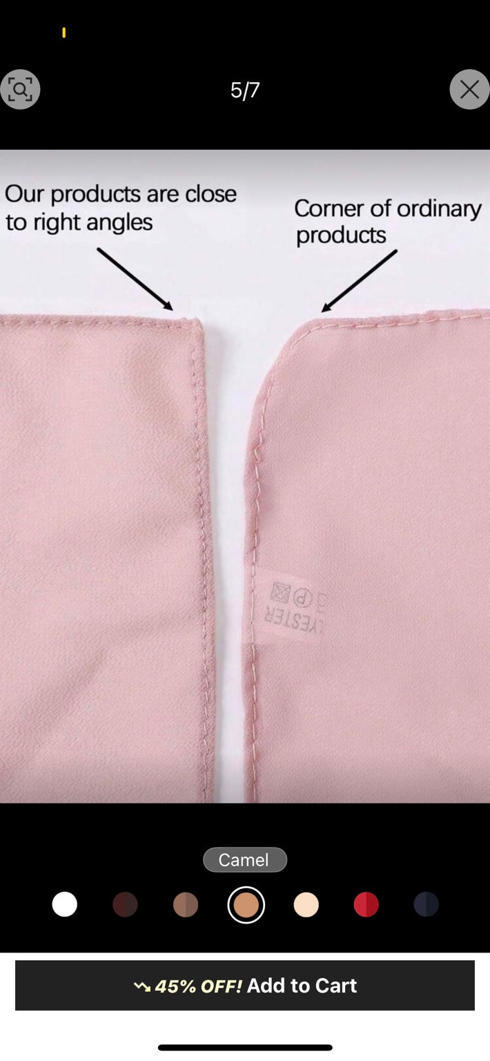 Chiffon Hijab edge detail