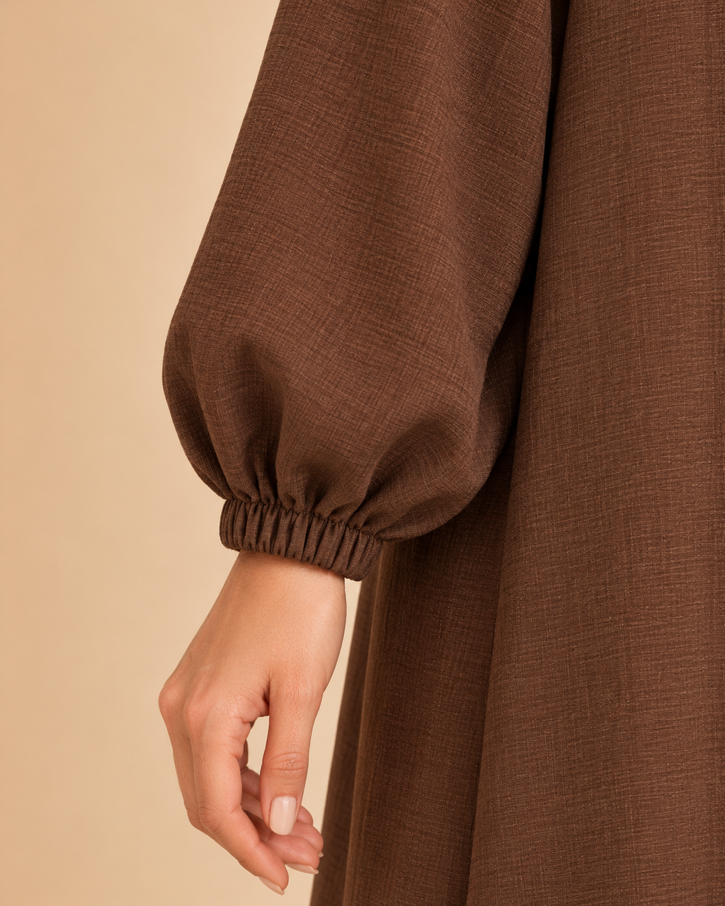Cocoa Brown Textured Long Tunic Set – cuff