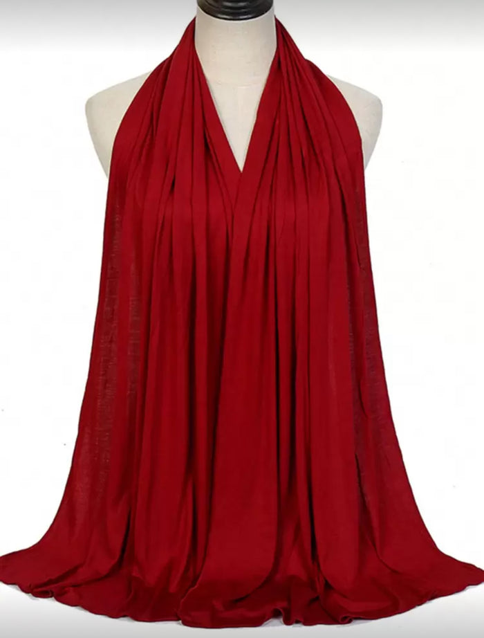 Red Jersey Hijab Scarf
