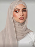 Light beige chiffon hijab