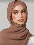Mocha Brown Chiffon Hijab