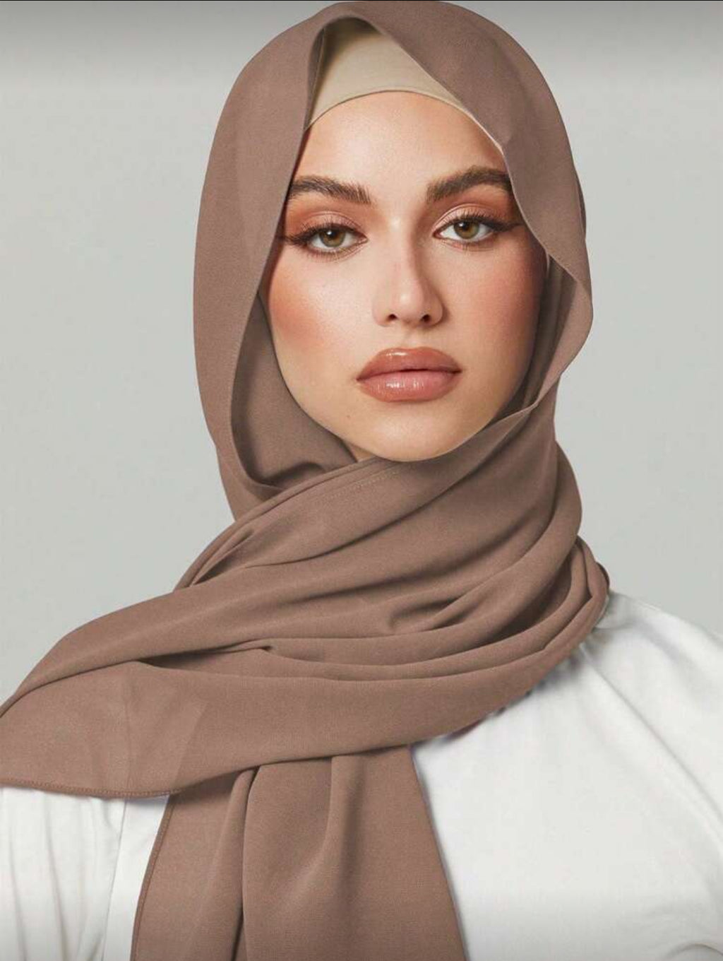 Taupe Chiffon Hijab