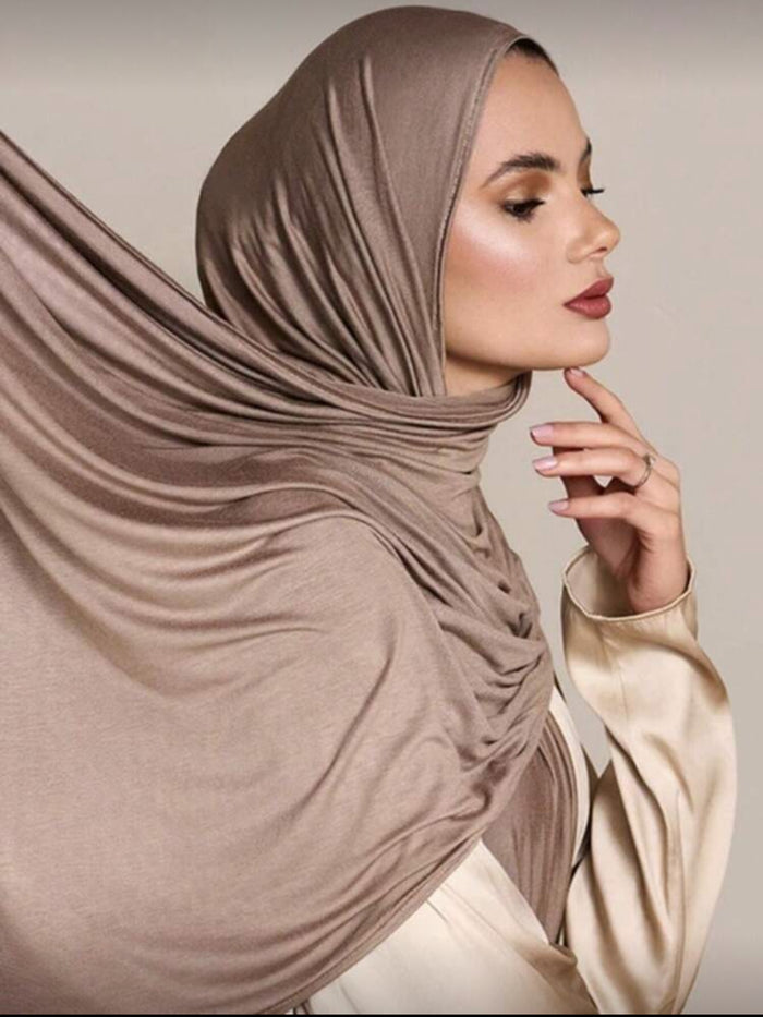 Taupe Jersey Hijab