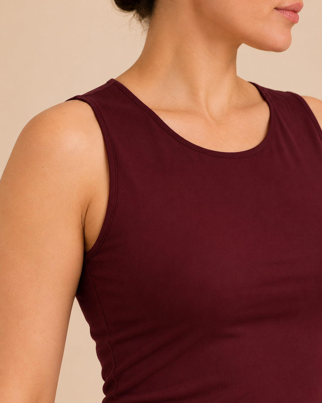 Burgundy Top - Armhole Detail