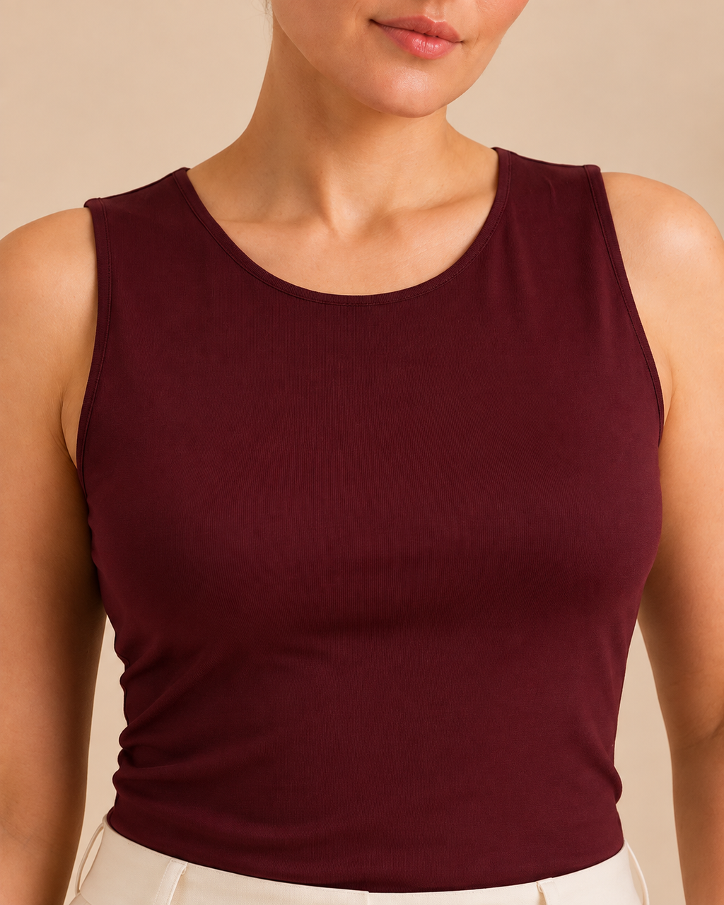 Burgundy Top - Fabric Detail