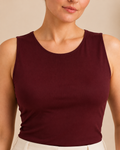 Burgundy Top - Front Neckline Detail