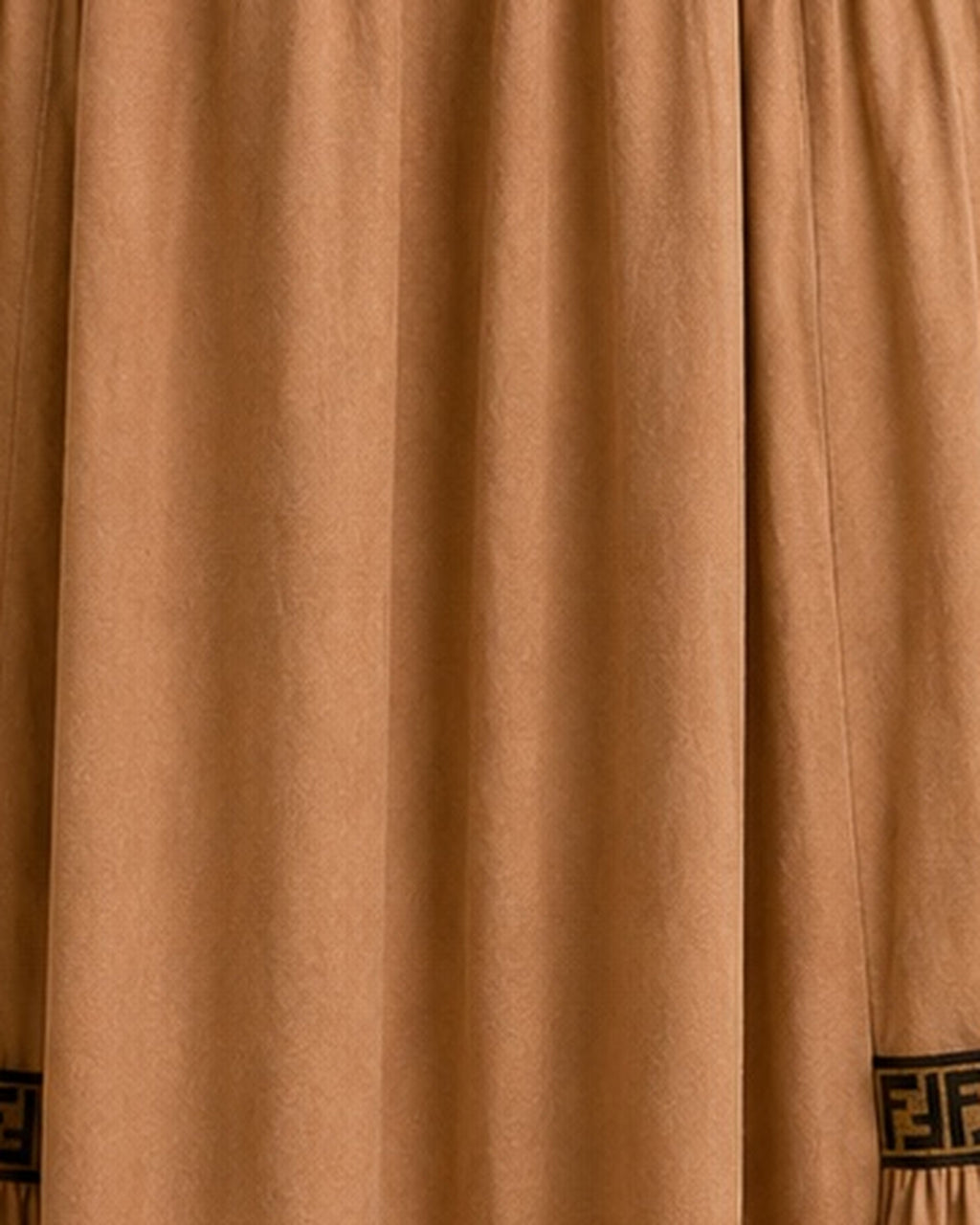 Camel maxi skirt fabric texture detail